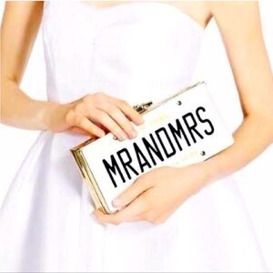 Kate Spade Mr and Mrs Novelty Liscense Plate Purse